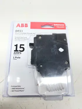 Thql1115dfa Abb 15 Amp Single-pole Dual Function Arc Fault/gfci Breaker