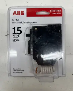 Thql1115gfta Abb 15 Amp Single Pole Ground Fault Breaker With Self Test