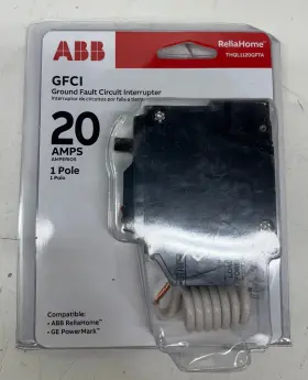 Thql1120gfta Abb 20 Amp 1-pole Ground Fault Breaker With Self-test