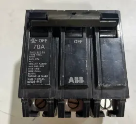 Thql32070a Abb 70 Amp 1 Inch 3-pole Circuit Breaker