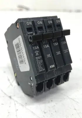 Abb Thqlq151515a 2-15 Amp Single-pole 1-15 Double-pole Quad 120/240v Circuit Breaker