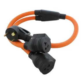 Ttycb520-036 Ac Connectors Protective Adapter- Household Connector With 20amp Tt-30 30a Rv Plug Y Cord