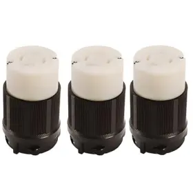 Advanced Component Services Inc. L16-20r-3 Nema L16-20c Grounding Locking Connector 3-pack 20a 480v Ac - 3 Pack Of