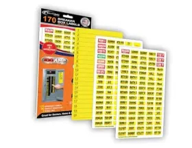 Brkr001 Advanced Product Design 170 Circuit Breaker Decals - 100 Amp Set Vinyl Labels For Panel