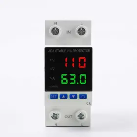 Aeliussine 793898470627 Smart Voltage Protector 1-63a Adjustable 110v/220v Din Rail Mount White
