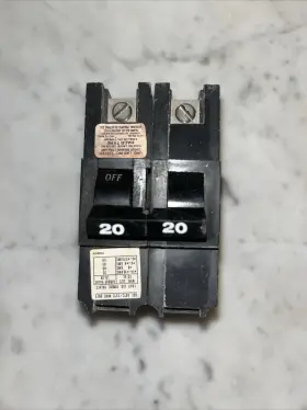 American Federal Pacific 662324118825 20 Amp Fpe Stab-lok 2 Pole Circuit Breaker