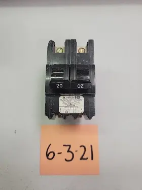 Naa220 American Federal Pacific Naa20 Stab-lok 2 Pole Double Breaker Chipped- Ecs