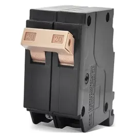Augsmiar Ch220-2p 220 2-pole 20-amp Circuit Breaker 3/4-inch Plug-on Molded Case