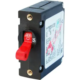 B000trc2wi Blue Sea Systems 7201 A-series Red Toggle Circuit Breaker - Single Pole 5a Marine Rv