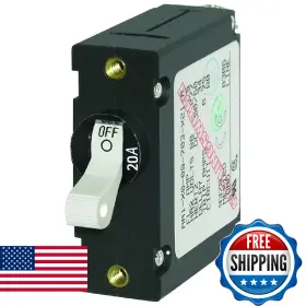 Blue Sea Systems B07d1v169h 7214 Ac/dc Single Pole Magnetic Circuit Breaker - 20 Amp