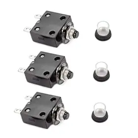 Bstenky Sau383 3pcs 20a Thermal Circuit Breaker Push Button Manual Reset