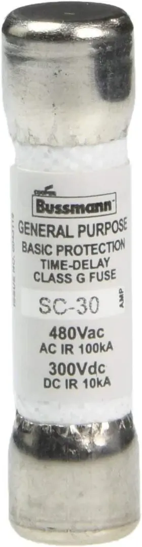 Sc-30 Bussmann 378482552707 Bp/sc-30 30 Amp Time-delay Class G Melamine Tube 600v Ul Listed