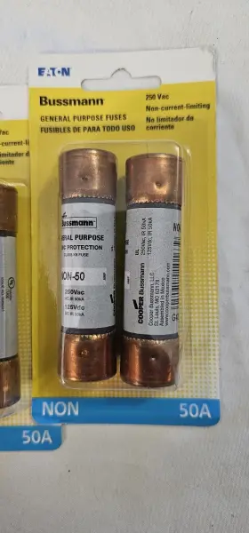 Non-50 Bussmann Bp/non-50 Eaton 50 Amp General Purpose Fuses 3x 2 Packs #2