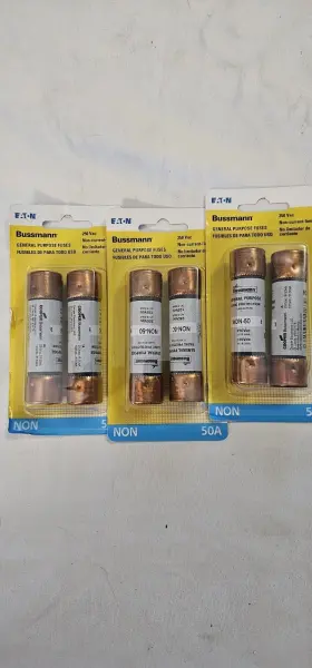Non-50 Bussmann Bp/non-50 Eaton 50 Amp General Purpose Fuses 3x 2 Packs