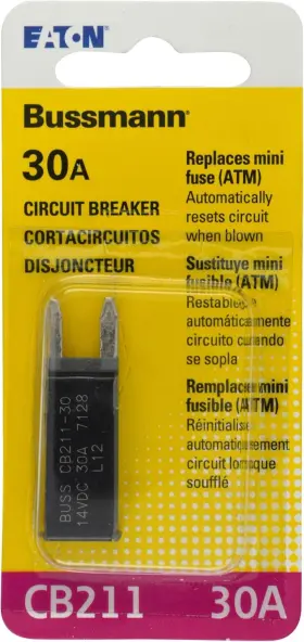 Cb211-30-rp Bussmann Bp/cb211-30-rp 30 Amp Type-i Atm Mini Circuit Breaker