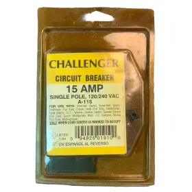 A-115 Challenger Single Pole Right Clip 15 Amp