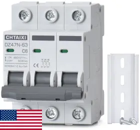 B0bwxxnfg5 Chtaixi Ac Mcb 6a 480v 3 Pole Din Rail Thermal Magnetic Circuit Breaker