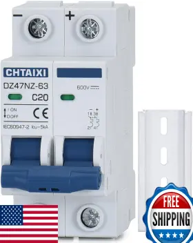 B0d4jr95y4 Chtaixi Dc Miniature Circuit Breaker 2p 600v 20a Isolator Solar Pv System