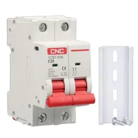Ycb7-63n Cnc Electric Ac Miniature Circuit Breaker 20 Amp 120v/240v 2 Pole Din Rail Mount 20amp