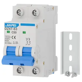 B0dk41ctv1 Cnjiapei Ac Miniature Circuit Breaker 120v/240v 2 Pole 50 Amp Din Rail Mount