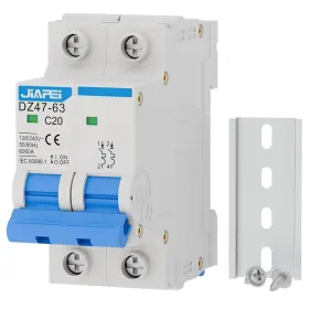B0dk44296z Cnjiapei Ac Miniature Circuit Breaker 120v/240v 2 Pole 20a Din Rail Mount