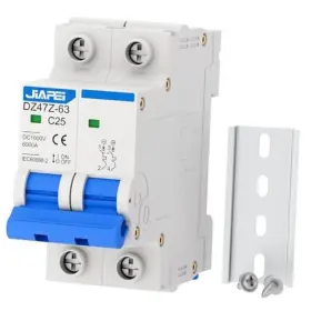 Dc1000v-25a Cnjiepei Dc Miniature Circuit Breaker 1000v 2 Pole 25 Amp Isolator For Solar Pv 25a