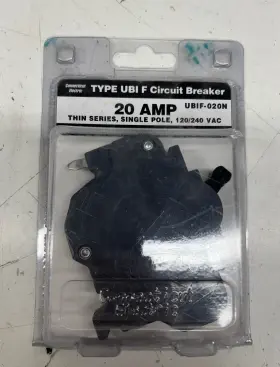 Vpkubif020n Connecticut Electric 20a 1/2 Inch 1pole Federal Pacific Stablok Nc Circuit Breaker