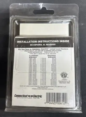 Vpkubif240n Connecticut Electric Ubif-240n Circuit Breaker. New 40amp 2pole Thick Series J2 #2
