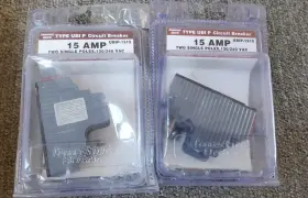 Vpkubip1515 Connecticut Electric Pushmatic 15 Amp/15amp Breaker Lot Of 2