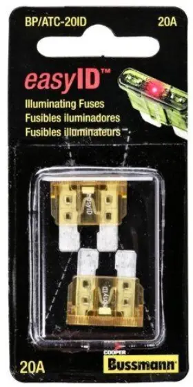 Atc-25id Cooper Bussmann Bp/atc-25id Clear Atc 25a Easyid Illuminating Fastacting Auto Bladefuses - 2/cd