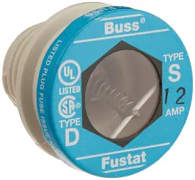12-mfg Cooper Bussmann Bps-12 Dual Element Tamper Proof Plug 12-mfg# Bp/s-12