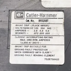 Br320st Cutler-hammer 20 Amp 3 Pole 240 Volt Plug-in Molded Case Circuit Breaker #3