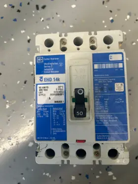Ehd3050 Cutler-hammer Ehd 14k 3 Pole 50 Amp 480v Circuit Breaker