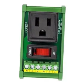 D-1563t Czh-labs Din Rail Mount Ac 120v Nema 5-15r Receptacle Outlet Power Module With