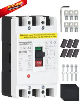 Us-dhm1-3p-30a Dihool Industrial Miniature Circuit Breaker 3 Pole 30 Amp 277/480v Ac White