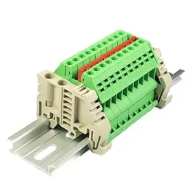 Dk2.5n-gn-10 Dinkle Ici Power Distribution Dk2.5n-gn 10 Gang Box Connector Din Rail