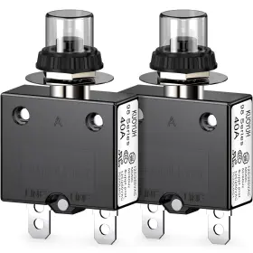10068 Diyhz Thermal Circuit Breaker 40 Amp Push Button Manual Reset 40a Black