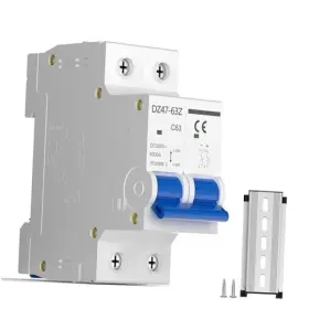 Dz47-63z-c50 Dmtval Dc Circuit Breaker 2p 500v Miniature Disconnect Switch For Solar Pv 50a