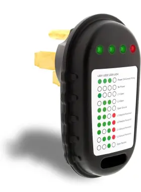820893 Dumble Rv Outlet Tester Plug - 50 Amp Receptacle Circuit Analyzer