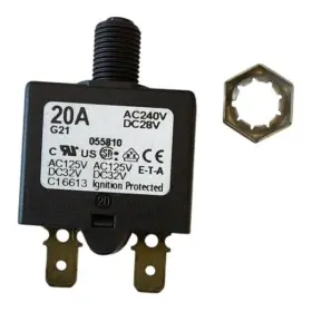 E-t-a Circuit Protection And Control 1658-g21-01-p10-10a Breakers Single Pole Thermal Reset Breaker In Miniature