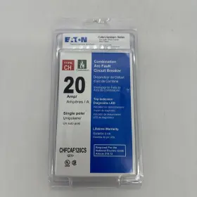 Eaton 786685160252 New Chfcaf120cs 20 Amp 1-pole Ch Arc Fault Circuit Breaker With Trip Flag