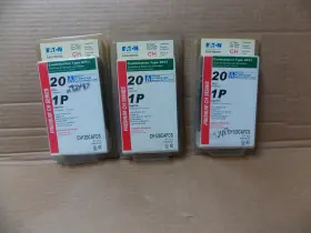 Ch120cafcs Eaton 786685182308 Lot Of 3 20 Amp 1-pole Ch Arc Fault Circuit Breaker Nib