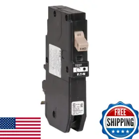 Eaton B0868v8cq4 20 Amps Arc Fault/ground Fault Single Pole Circuit Breaker