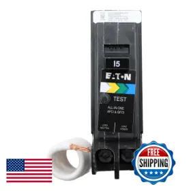 Eaton B086x9zf3k Type Br 15-amp 1-pole Dual Function Afci/gfci Circuit Breaker