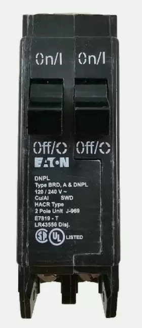 Br5050 Eaton Two 1 Pole 50 Amp 120 Volt Tandem Circuit Breaker
