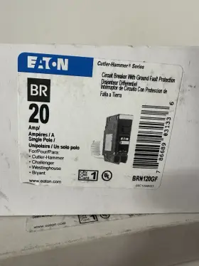 Brn120gf Eaton 20a Single Pole Gfci Circuit Breaker 120v Panel Mount