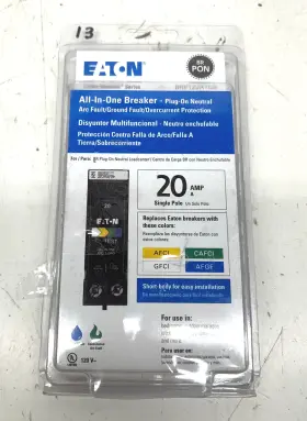 Brp120a1cs Eaton Br 20 Amp All In One Af/gf Plug-on-neutral Breaker