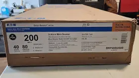 Brp40b200r Eaton 200a 120/240v 40-space 80-circuit Outdoor Main Breaker