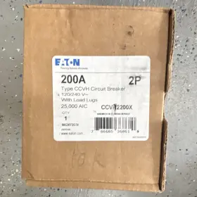 Eaton Ccvh2200x Ccv2200x 200a 2-pole 120/240v Ac Bolt-on Circuit Breaker Load Lugs