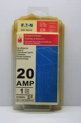 Ch120afcs Eaton Ch 1 Pole 20 Amp 120v Arc Fault Breaker Nos
